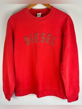 Vintage 90s Diesel Men’s Sweatshirt Crewneck Size XXL Embroidered Cotton Greece